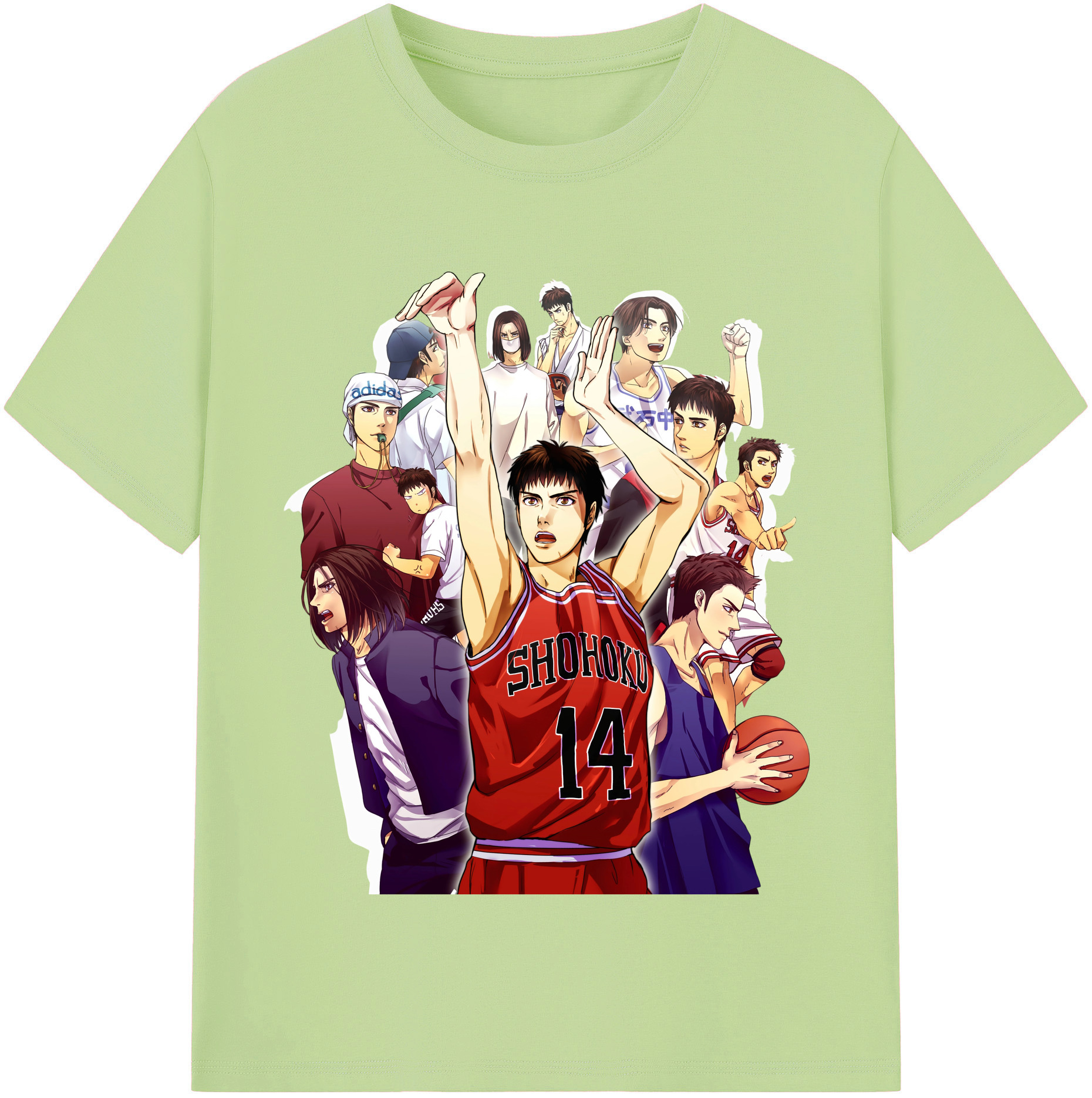 SLAM DUNK／スラムダンク 綿100％半袖Tシャツ（フロントプリント）
